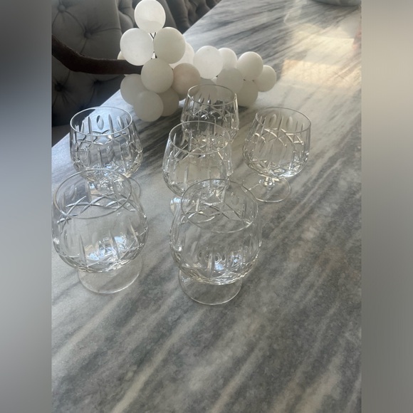 COPY - Six vintage heavy weight Crystal balloon brandy snifter glasses 10 ounce… - Picture 15 of 15